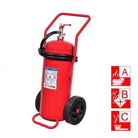 Buy 50Kg ABC Powder Extinguisher on wheels approved EN 3-7 in Switzerland
