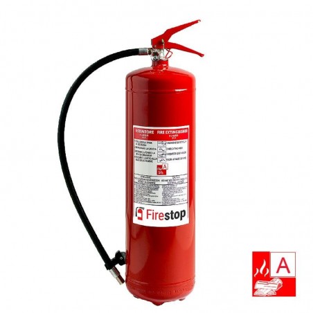 Achat Extincteur à eau pulvérisée 9L A portable, homologué Suisse EN 3-7, fire stop incendie